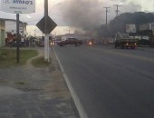 Bloqueios aconteceram na Via Expressa e Dique Estrada