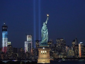 Vista de Nova York, com a Estátua da Liberdade