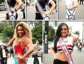 Musas do Brasileirão desfilam pela Avenida Paulista