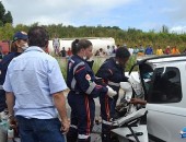 Grave acidente deixa três pessoas feridas na rodovia BR-101, em Novo Lino