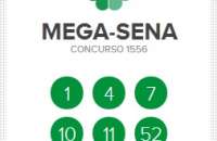 As seis dezenas do concurso 1.556 da Mega-Sena