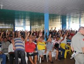 Após assembleia, militares saíram em caminhada até o Palácio República dos Palmares