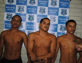 Wenderson José da Silva (19), Luan Martins da Silva (21) e Leandro Martins de Farias Lima (23) foram presos acusados de vários homicídios em Satuba e região