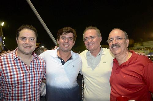 Renan Filho, prefeito Marcius, senador Renan e o vice-prefeito Ronaldo Lopes