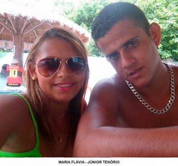 Junior Tenório e Maria Flávia, em imagem divulgada pela Polícia Civil