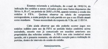 Fifa não vai ceder estádios da Copa para o Campeonato Brasileiro