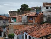 Parte da laje cedeu em uma residência em reforma