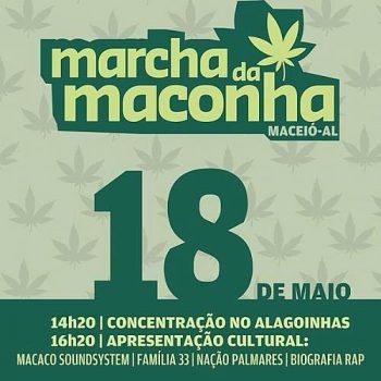 No próximo domingo será realizada a 1ª Marcha da Maconha Maceió