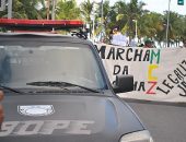 Após negociação a Marcha foi liberada e os manifestantes seguem para o Posto Sete.