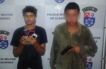 A prisão da dupla aconteceu após denuncia, pouco tempo depois que duas jovens foram assaltadas.