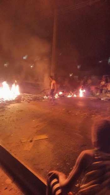 Protesto no bairro do Ouro Preto