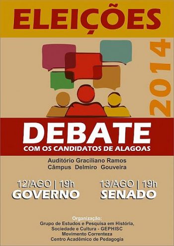 Candidatos ao Governo e Senado participarão de debate na Ufal