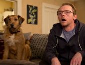 Simon Pegg e Dennis, o cão dublado por Robin Williams em 'Absolutely anything'