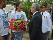 Soldado Izabelle é homenageada durante desfile cívico