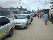 Trânsito completamente bloqueado na AL 101 Norte, em Pescaria