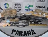 Armamentos de grosso calibre foram encontrados em imóveis da mulher