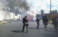 Militares usaram bombas para conter a manifestação