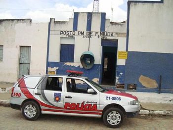 Posto da PM em Folha Miúda, povoado de Arapiraca onde a vítima residia