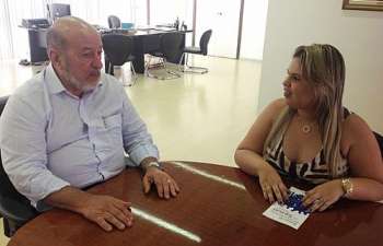 Mellina Freitas esteve reunida com o presidente da FIEA, José Carlos Lyra, nesta segunda-feira