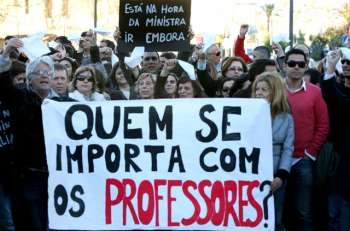 Protesto de professores em Portim„o