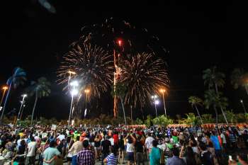 Espetáculo piromusical encantou o público nos 200 Anos de Maceió.