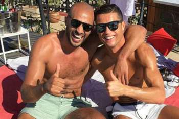 Cristiano Ronaldo e o lutador de kickboxing Badr Hari (Foto: Reprodução / Facebook)