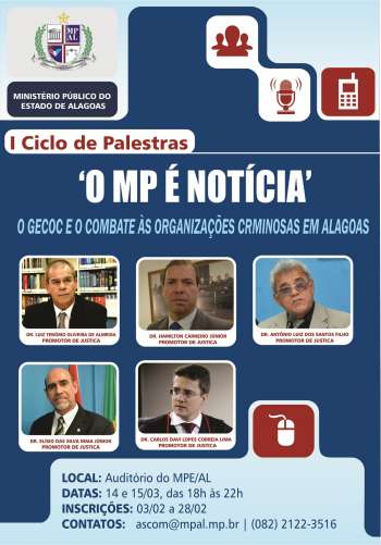 MPE/AL realiza I Ciclo de Palestras “O MP é Notícia” em março