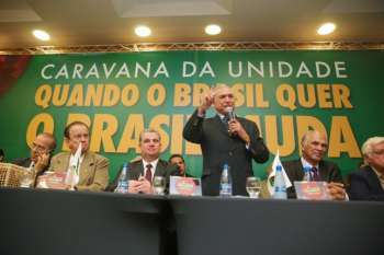 Temer tem percorrido o Brasil com a Caravana da Unidade do PMDB