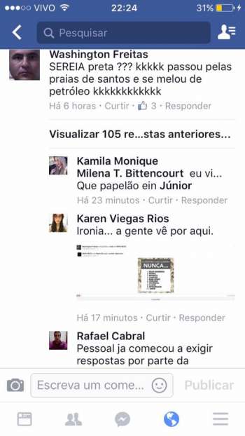 Comentário em foto teve grande repercussão e acusações de racismo