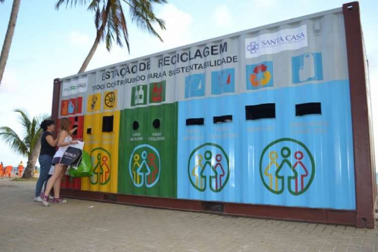 Estações de Reciclagem recebem material destinado às cooperativas.