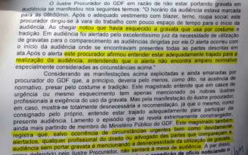 Imagem da ata de audiência com trechos do juiz sobre o caso em destaque