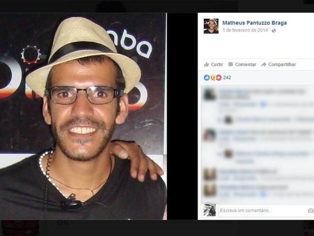 Matheus Pantuzzo Braga foi encontrado morto em 23 de dezembro de 2016