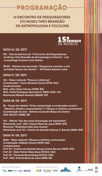 Semana dos Museus - MTB - Programação