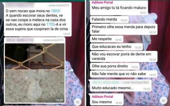 Mensagens trocadas em grupo de mensagens, antes de crime em Samambaia, no DF