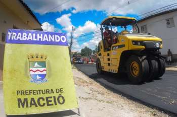 Obras no Santos Dumont. Foto:Marco Antônio/ Secom Maceió 