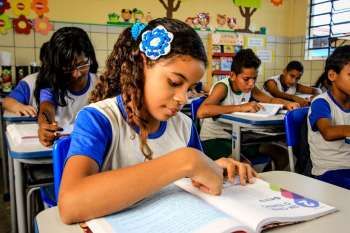 Alunos da Escola Municipal Lindolfo Collor. Foto: Pei Fon/ Secom Maceió 