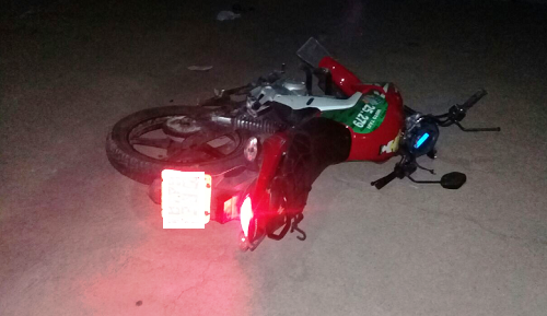 Motocicleta da vítima foi deixada no local