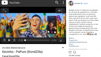 MC Kevinho lança "Pa Pum", música candidata a hit da Copa