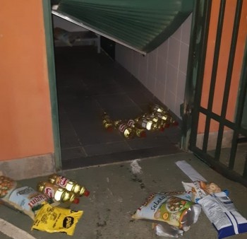 Despensa saqueada em escola de Samambaia, no DF (Foto: Arquivo pessoal) 