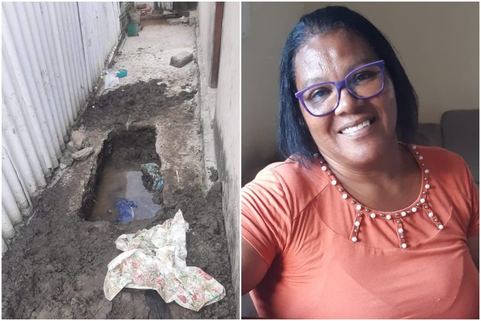 Foto revela onde corpo de mulher foi encontrado enterrado na própria casa marido é suspeito