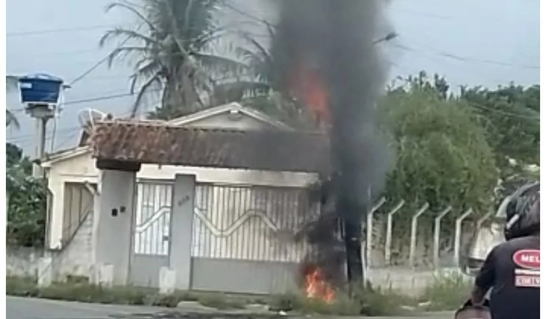 Fogo atinge fiação 