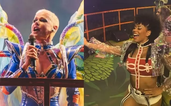 Xuxa escala paquita negra em show no Rock in Rio